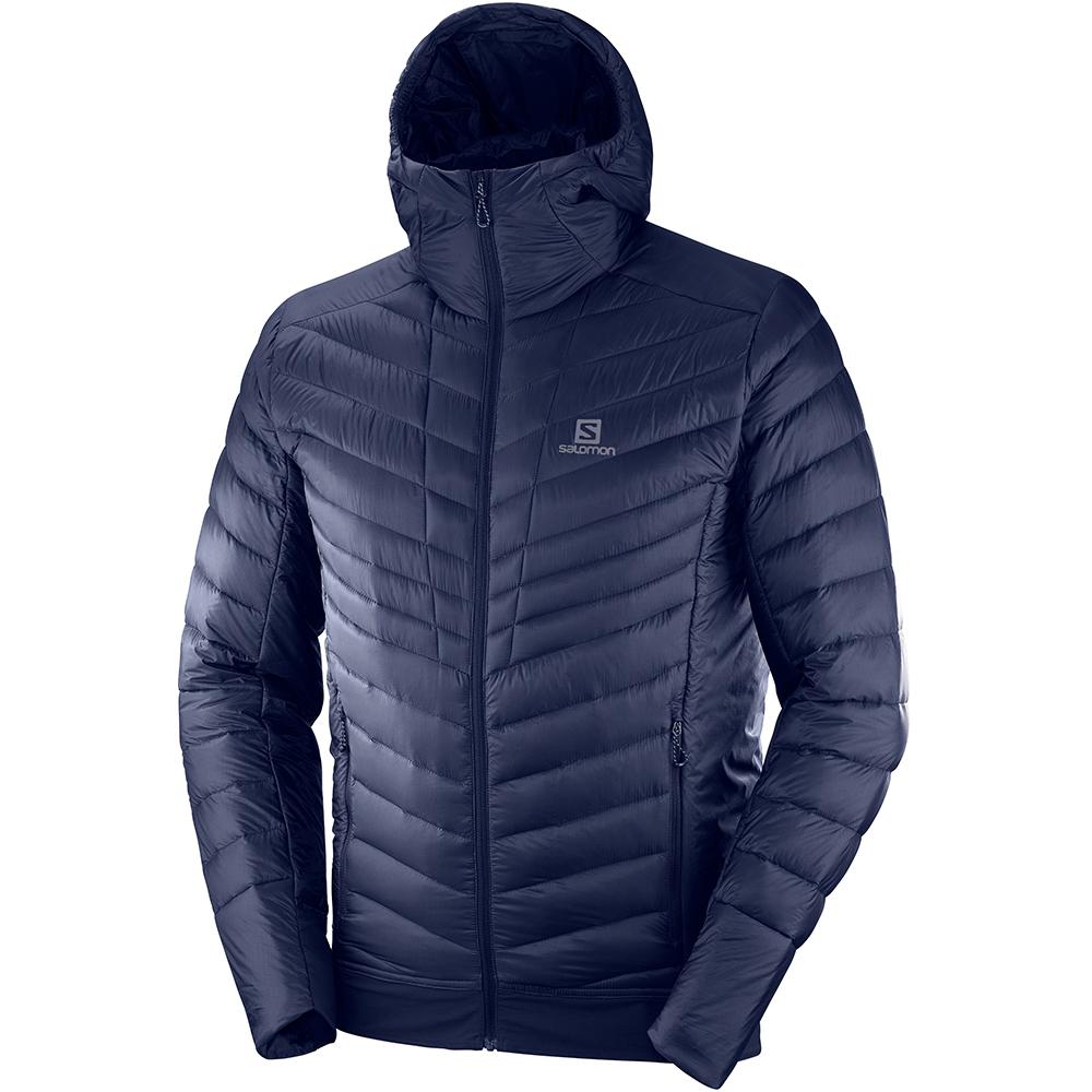 Salomon Singapore Mens Jackets - OUTSPEED DOWN JKT M Navy | 63841-ULAM